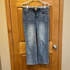 Democracy “Ab Technolgy” cropped flare light jeans size 4